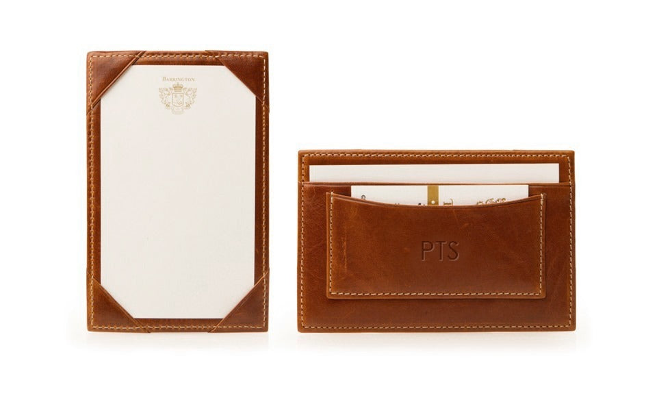 Corporate Pocket Jotter in Florentine Leather