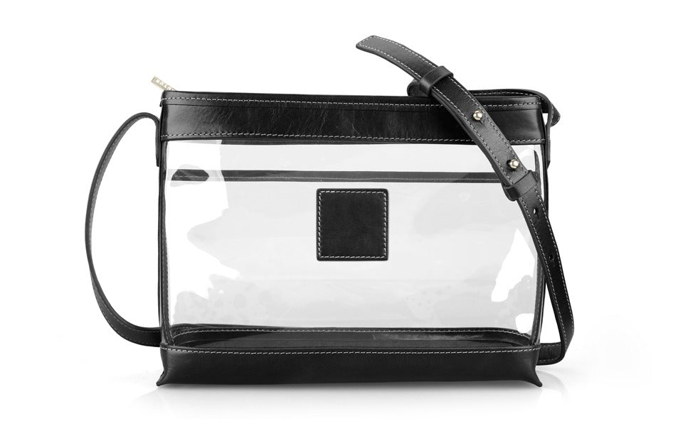 Clear Norfolk Crossbody in Florentine Leather