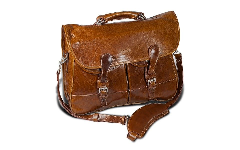 Burke & Willis Laptop Bag in Florentine Leather