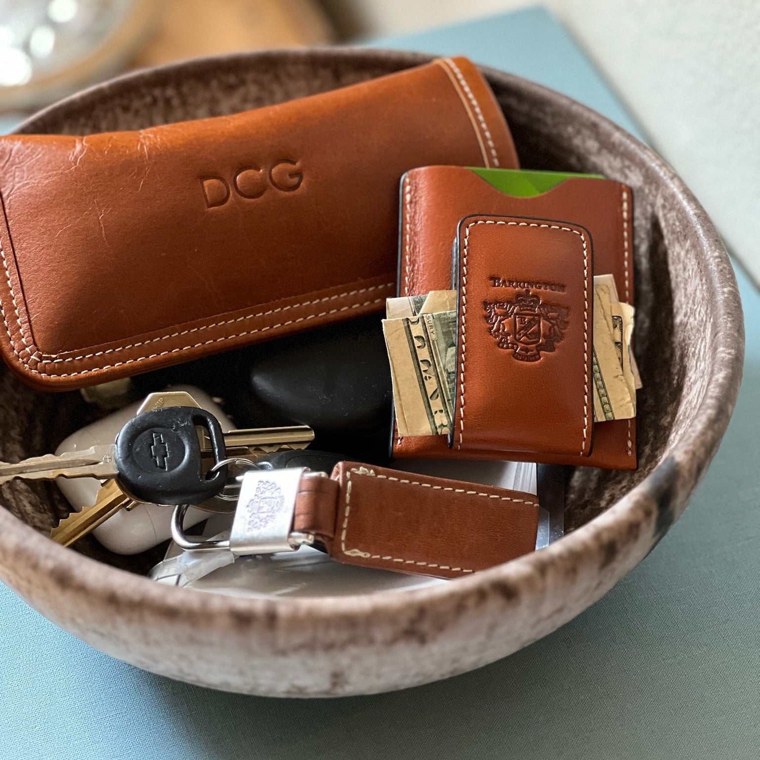 Eyeglass Case in Florentine Leather