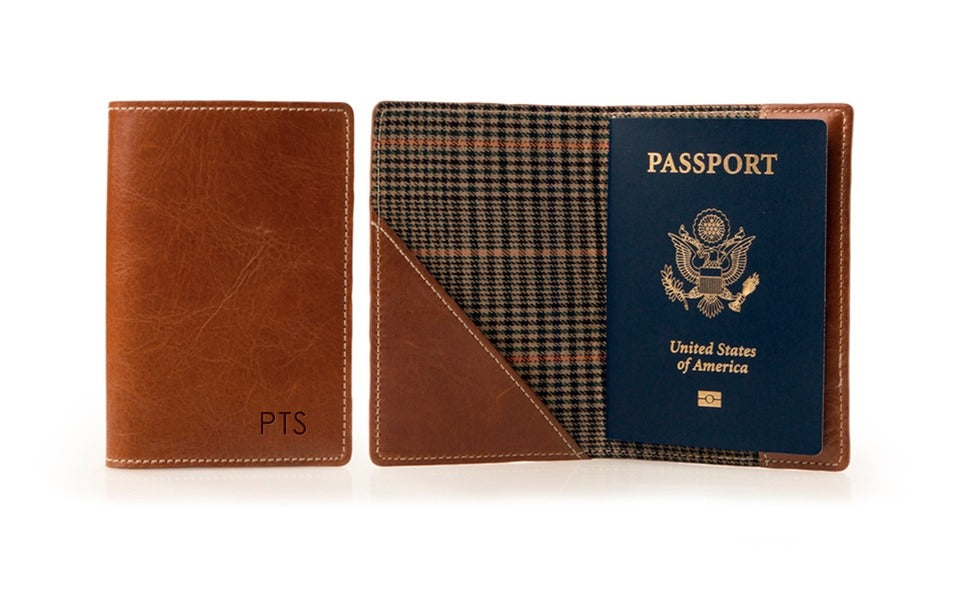 Glasgow Passport Case in Florentine Leather