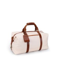 Captain's Bag - Italian Blonde Leather with British Tan Florentine Trim side view