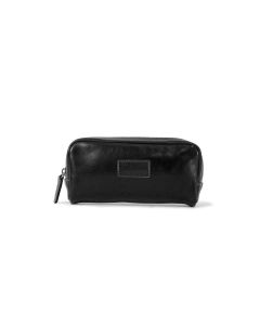 Highclere Accessory Case - Black Florentine Leather front view