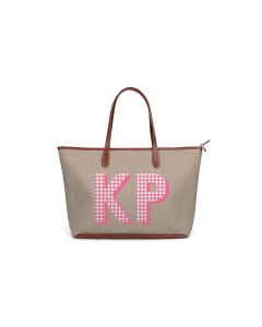 St. Anne Zippered Tote - Patterned Monogram