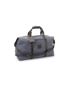 Captain's Bag - Navy Washed Canvas With Black Pebbled Trim