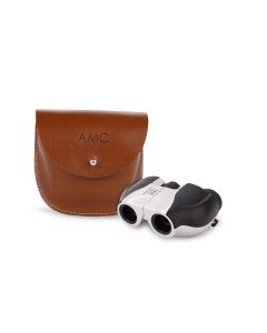 Field Glasses In Leather Case - British Tan Harness Leather