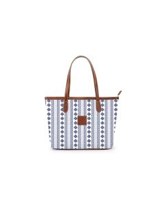 Sutton Zippered Small Tote - Leather Patch