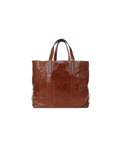 St. Charles Yacht Tote - British Tan Florentine Leather front view