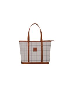 Tilly Trolley Sleeve Tote - Leather Patch