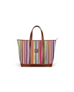 St. Charles Zippered Yacht Tote - Allison Castillo Leather Patch