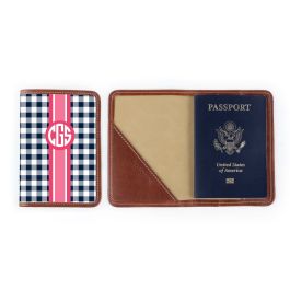 Leather Passport Cover With Personalised Initials and World 