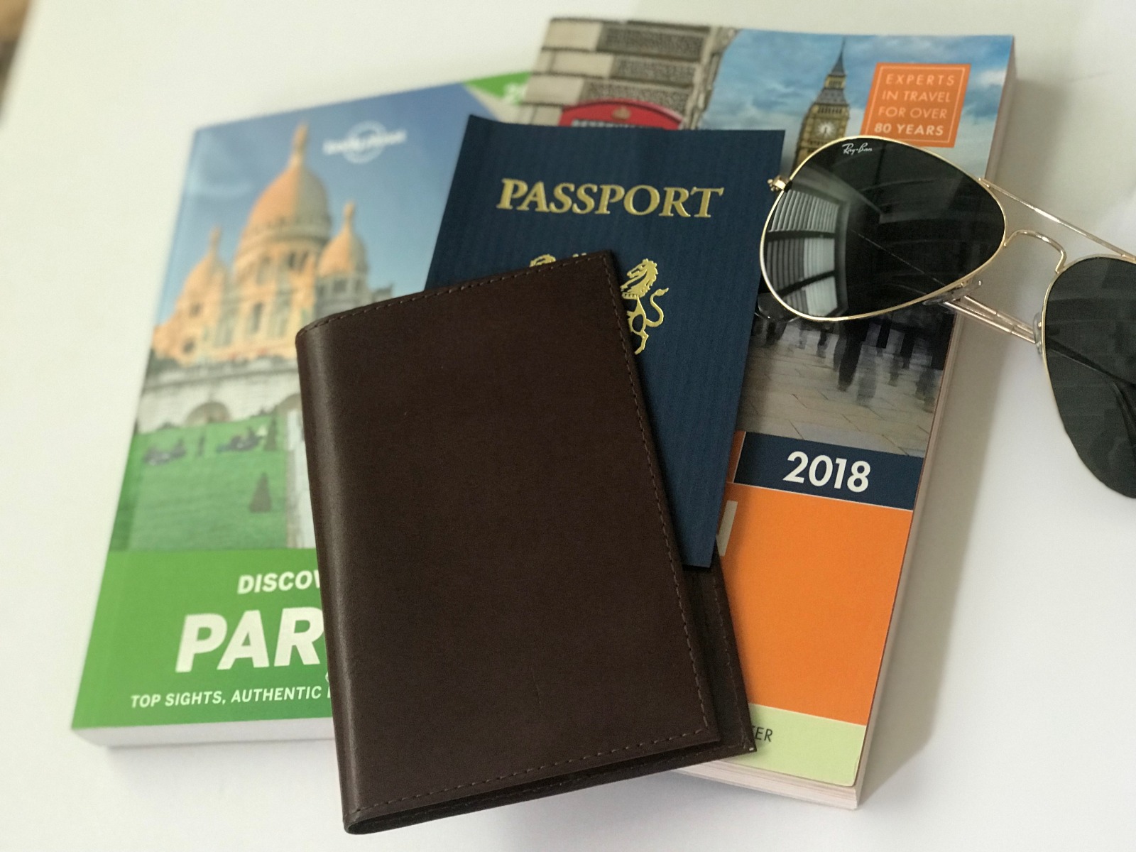Classic leather passport holder travel essentials