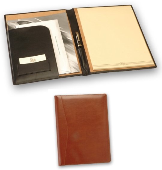 Elegant Brown Leather Legal Pad Holder for Professionals