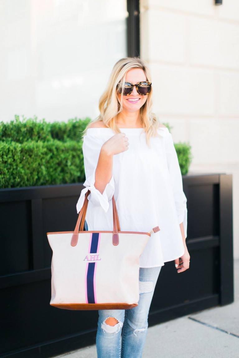 Casual summer style with a versatile monogram purse
