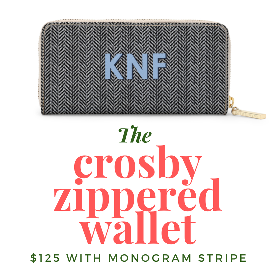 crosby zippered wallet