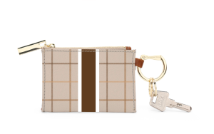 Kennedy Key Ring Zip Wallet - Stripe Only - No Initials