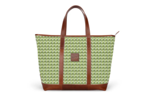 St. Charles Zippered Yacht Tote - Leather Patch
