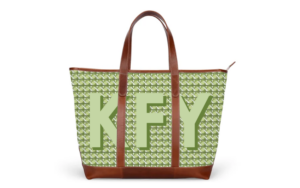 St. Charles Zippered Yacht Tote - Printed Monogram