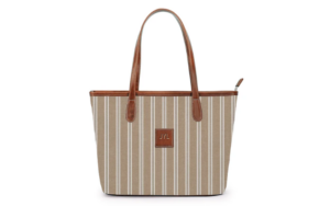 Sutton Zippered Small Tote - Leather Patch